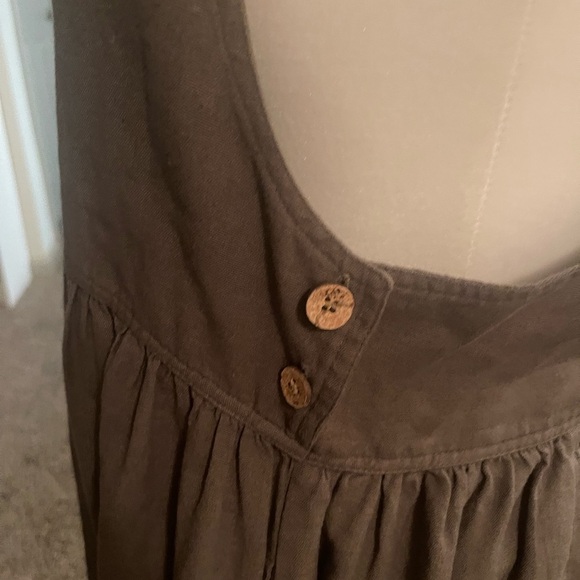 The Shanty Linen Overall Apron Dress Cottagecore Trad Baking Pinafore Classic - Picture 6 of 11